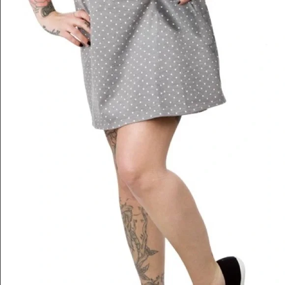 Fred Perry Women's Grey Polka-Dot Collared Knit Polo Dress - Picture 6 of 6